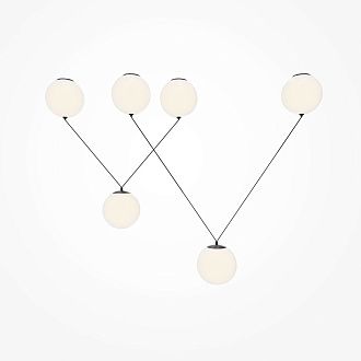 Подвесной светильник 20*100-150 см, *LED*26W, 3000K, Maytoni Twins MOD427PL-L30B3K, Черный