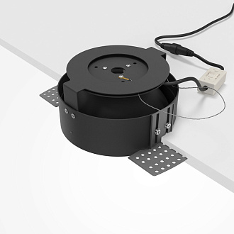 Встраиваемый светильник 9,9*9,9*4,9 см, LED, 9W, Maytoni Technical Move DL060-9W3-4-6K-TRS-B черный, вр 11 см
