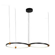 Люстра 90*50*120 см, 2*LED*68W, 4000K Gerhort G61354/2B BK, Черный;Золото