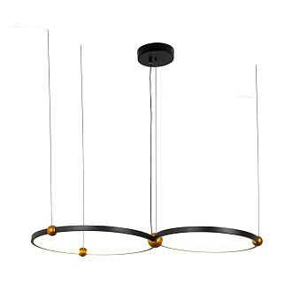 Люстра 90*50*120 см, 2*LED*68W, 4000K Gerhort G61354/2B BK, Черный;Золото