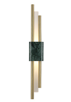 Бра 59 см, 6W, 3000K Crystal Lux CARTA AP6W LED GREEN/BRASS Зеленый /латунь