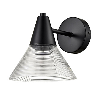 Бра 17*17,5 см, 1*E27 Lumion CORNE 6595/1W черный, прозрачный