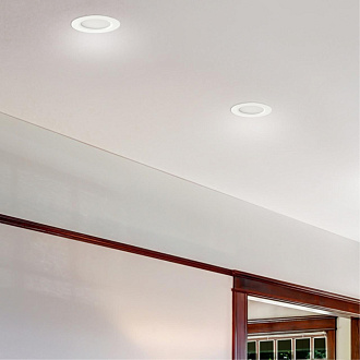 Встраиваемый светильник 10 см, 10W, 4000К, белый, дневной свет, Novotech Drum 357907, LED, вр 9,5 см