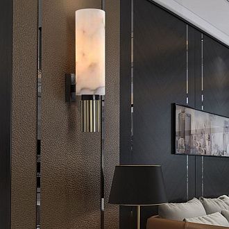 Бра Van der Straeten Applique Lucy N 505 18*13*53 см, 1*E14*40W, ImperiumLoft 44.409, Чёрный, Золотистый, Серебристый