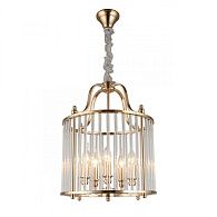 Подвесная люстра 40*80-150 см, 5*E14, 40W, Aployt JOANNA APL.726.16.05, латунный
