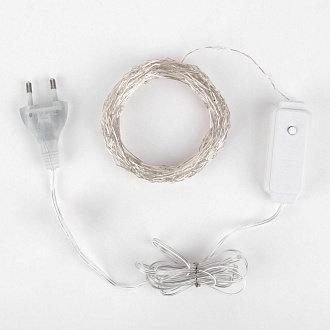Гирлянда нить роса теплый белый 10М IP20 Elektrostandard 400-009 теплый белый 10 м IP20