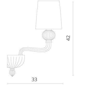 Бра Divinare Bilancia 1154/01 AP-1, хром