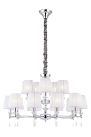 Люстра Ø890 x H500(1500), мм, 15*40W (600W), CHROME (Хром) NewRgy 8902/10+5CR CHROME