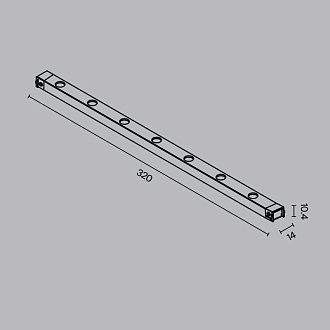 Светильник на шине 32*1,4*4539,2 см, LED, 3000-6000К, Maytoni Technical Points TR174-1-12WTW-M-B черный