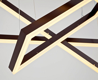 Подвесной светильник 80*40*120 см, LED 216W, 3000 / 6000K, Коричневый LED4U L11001-3HL BR