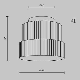 Светильник *14,8*-13 см, *LED*12W, 3000K, Maytoni Alba MOD518CL-L12W3K, Белый