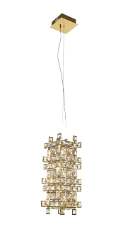 Люстра L170 x W170 x H400(1400), мм, 2*40W (80W), GOLD+CLEAR (Золото + Прозрачный Хрусталь) NewRgy 6078E/2A GOLD+CLEAR