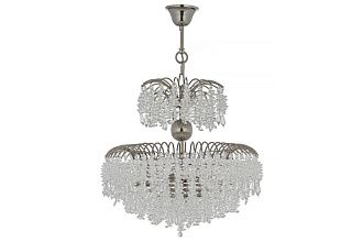 Люстра подвесная *40*40 см, 5*E14*40W, Arti Lampadari Bronte Bronte E 1.5.40.106 N, никель