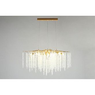 Подвесная люстра 100*50*80-180 см, 10*G9, 5W, Aployt PAULINA APL.848.23.10, золотой