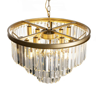 Подвесная люстра Loft IT Prism Clear 10019/500C, диаметр 50 см, золото