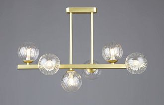 Люстра L600 x W245 x H410, мм, 6*15W (90W), GD (Золото) Rilon 6427/6 GD