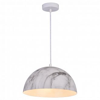 Подвесной светильник Lussole Lgo GRLSP-0179, диаметр 30 см, белый-серый