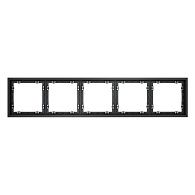 Рамка пластиковая Voltum S70 на 5 постов, графит пластик Soft touch VLS100507