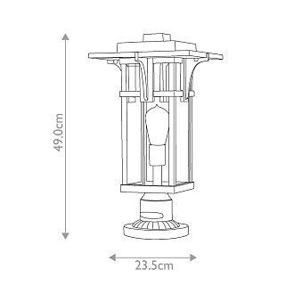 Фонарь-пьедестал Hinkely Lighting, Арт. HK-MANHATTAN3-M