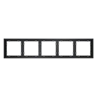 Рамка пластиковая Voltum S70 на 5 постов, графит пластик Soft touch VLS100507