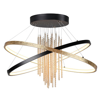 Светильник 60 см, 70W, 4000K Odeon Light L-vision Monica 3901/70CL, черный, золото