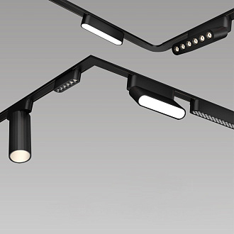 Трековый светильник для низковольтного шинопровода 11,5*5*5 см, LED 12W*3000 К, Novotech Shino Smal, черный, 359258