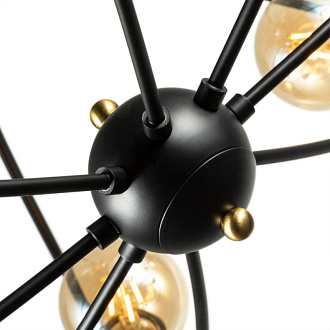 Потолочная люстра Arte Lamp Glasgow A1963PL-8BK, диаметр 74 см, черный