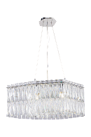 Люстра L580 x W300 x H250(700), мм, 6*40W (240W), CHROME+SILVER+CLEAR NewRgy 2651R/6A CHROME+SILVER+CLEAR