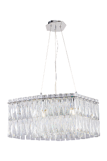 Люстра L580 x W300 x H250(700), мм, 6*40W (240W), CHROME+SILVER+CLEAR NewRgy 2651R/6A CHROME+SILVER+CLEAR