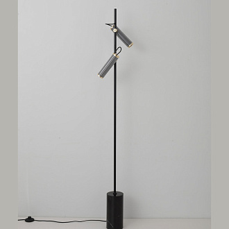 Торшер 158 см, 6W, 3000K, Crystal Lux EXTRA PT2, черный-золото