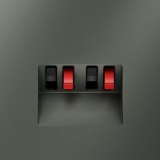 Розетка акустическая встраиваемая Voltum S70 4-местная, титан пластик Soft touch VLS060306