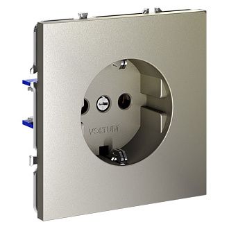 Розетка встраиваемая Voltum S70 с заземлением 16А, шелк пластик Soft touch VLS040104