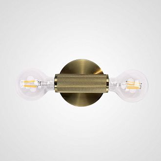 Бра RH Utilitaire Inline Sconce Brass 28,5*8*10 см, 2*E27*60W, ImperiumLoft 44.557, Латунь