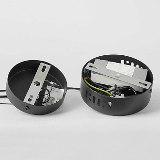 Линейно-подвесной светильник 110*12*35/150 см, 1*LED*18W 4000K Lussole River LSP-7303 черный/бронзовый