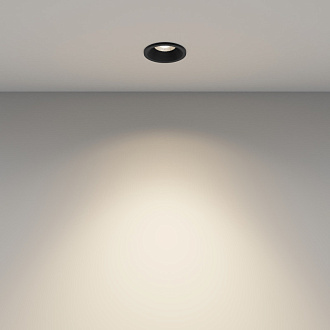 Встраиваемый светильник 3,9*3,9*5,1 см, LED, 7W, 3000К, Maytoni Technical MINI DL059-7W3K-B черный, вр 3,5 см