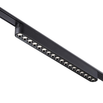 Трековый светильник для низковольтного шинопровода 33*2,5* см, LED 18W*3000 К, Novotech Shino Smal, черный, 359244