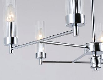 Люстра со стеклянными плафонами на штанге **52- см, 6*E14*40W, K, Ambrella Light High Light LH55151, хром