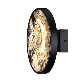 Настенный светильник 23,6*23,6* см, LED 1*15W, 3000-4000-6000 К, Odeon Light Bergi 5064/15WL, матовый черный/серо-бежевый