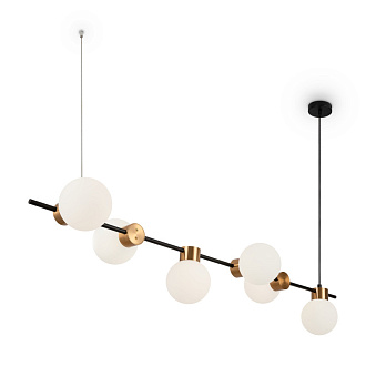 Светильник 118 см, Freya FR5232PL-06B, черный-латунь