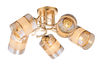 Люстра Ø500 x H230, мм, 5*40W (200W), GOLD (Золото) Rilon 06167/5 GOLD