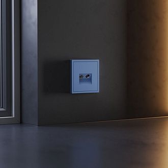 Накладка для розетки TV+RJ45 кат. 6, S70, деним Voltum VLS002715