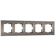 W0052963 Рамка на 5 постов Slab, бронза софт Werkel, 4690389207945