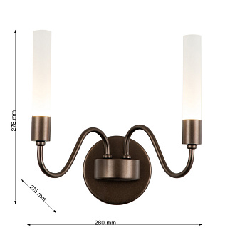 Бра Favourite Tentacoli 3014-2W, D215*W280*H280, каркас темно-коричневого цвета, плафоны из полу-прозрачного стекла