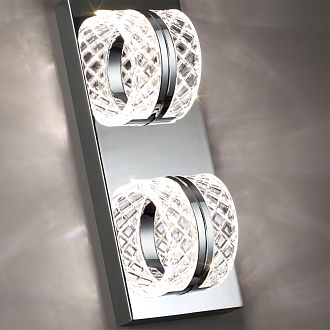 Бра 15*15*38 см, 1 LED*8W, 4000 К, Odeon Light Mirage, хром 5029/8WL