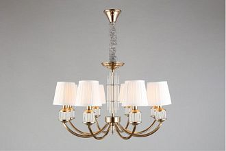 Подвесная люстра 79*45-143,5 см, 8*E14, 40W, Aployt Zhaklin APL.744.03.08, золотой