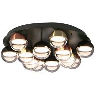 Потолочная люстра 65*20,5 см, 12*LED, 65W, 4000K, Favourite Luna 4371-12C, черный глянцевый