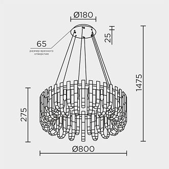 Подвесная люстра MODELUX ML.6621.19 BS-SM