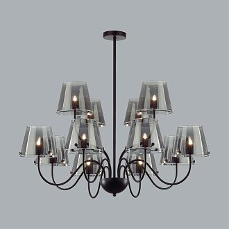 Люстра потолочная 83*70 см, 12*G9*20W Lumion Smoky 6570/12C черный