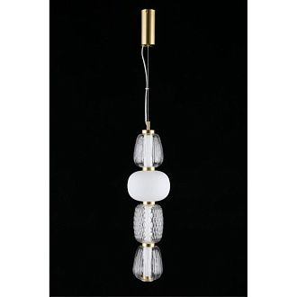 Подвесной светильник 17*100-190 см, 1*LED, 29W, 3000K, Aployt Simonet APL.318.16.29, латунный