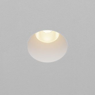 Встраиваемый светильник 10*11 см, вр 7 см, *LED*15W, 3000K, Maytoni Dip DL122-15W-3K-TRS-W, Белый